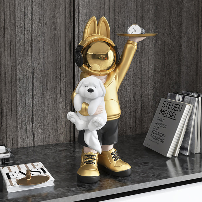 Astronaut Rabbit Living Room Decor Porch TV Cabinet Office Desktop Decor Gift