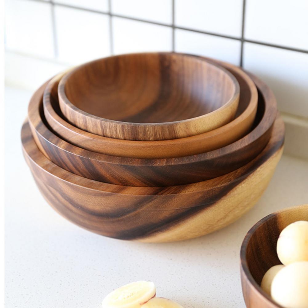 Elegant and durable Kitchen Natural Wooden Bowl – perfect for any meal.