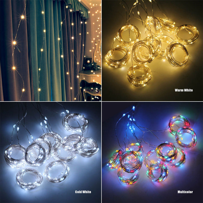 LED Curtain Garland On The Window USB String Lights Remote Control Decorations