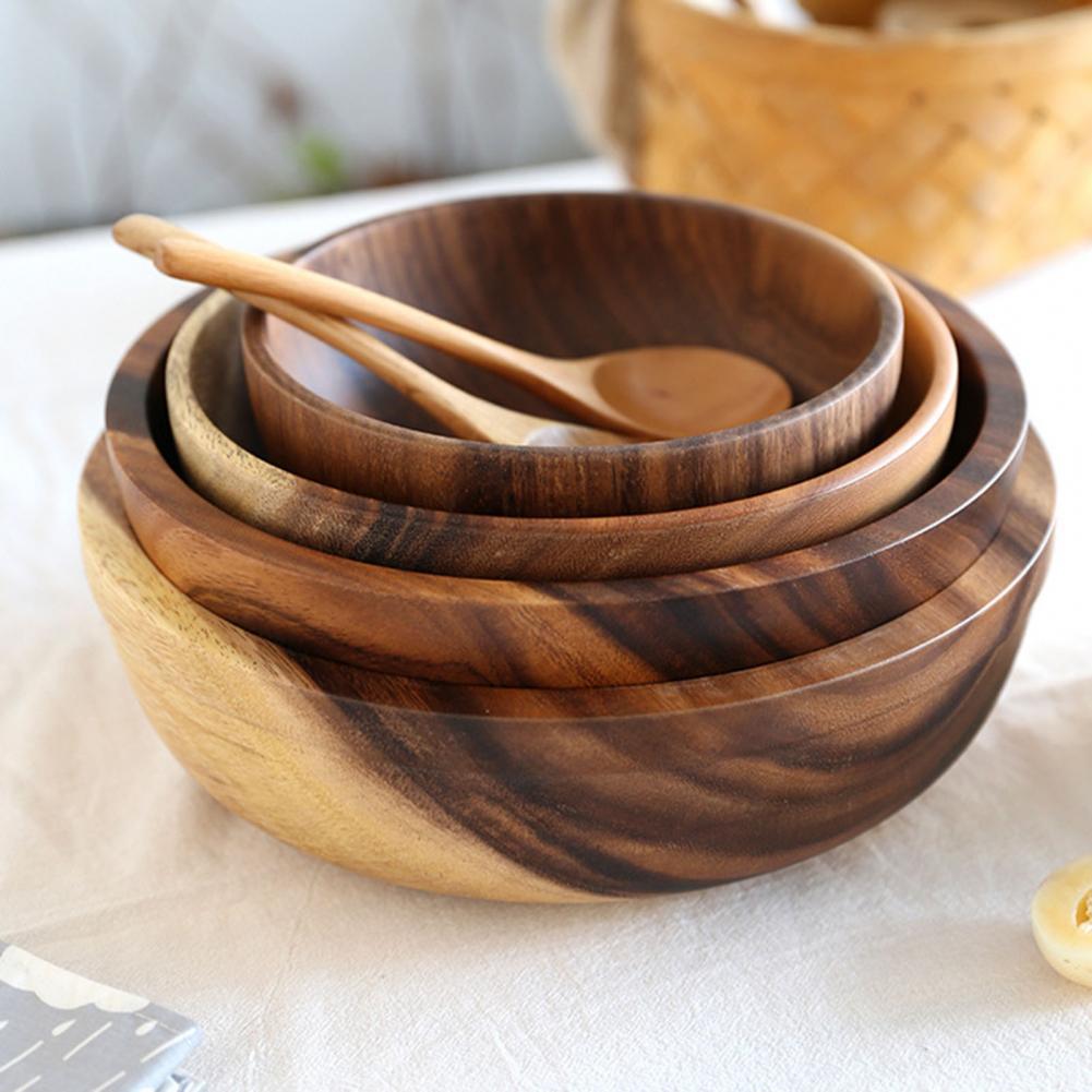 Elegant and durable Kitchen Natural Wooden Bowl – perfect for any meal.