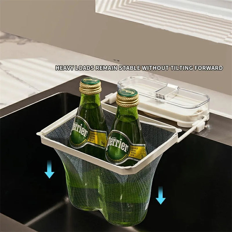 Effortlessly manage kitchen waste with space-saving Kitchen Sink Filter Rack.