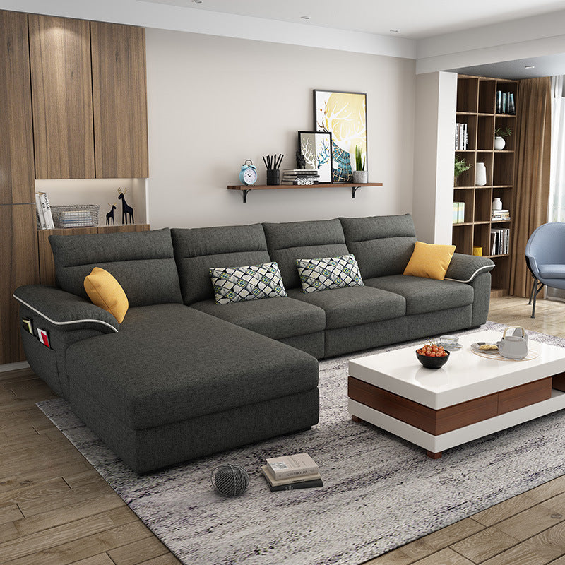 Modern Minimalist Technology Fabric Sofa Corner Living Room
