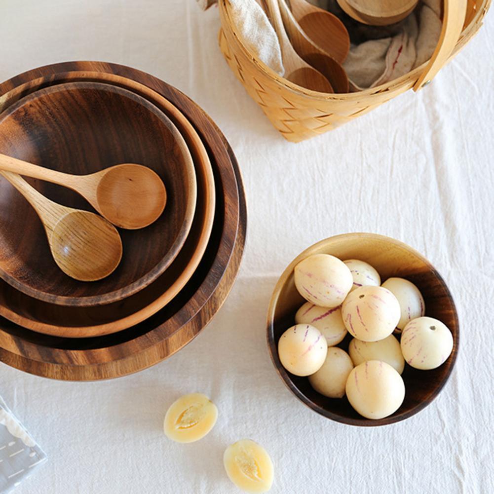 Elegant and durable Kitchen Natural Wooden Bowl – perfect for any meal.